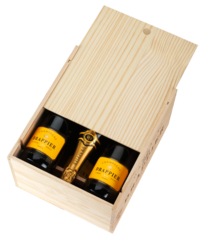 Houten kist voor 6 flessen 75 cl