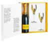 Geschenkkoffer "Tête à Tête" voor 1 fles champagne Drappier van 750 ml (incl. 2 glazen)